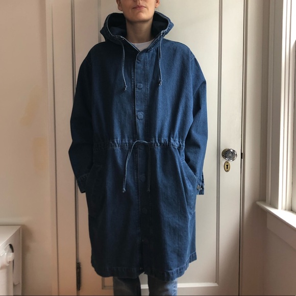 denim trench coat h&m